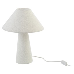 F&F Home White Boucle Table Lamp