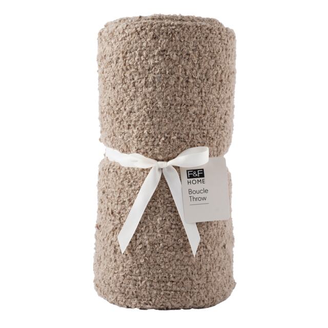 F&F Home Mink Boucle Throw