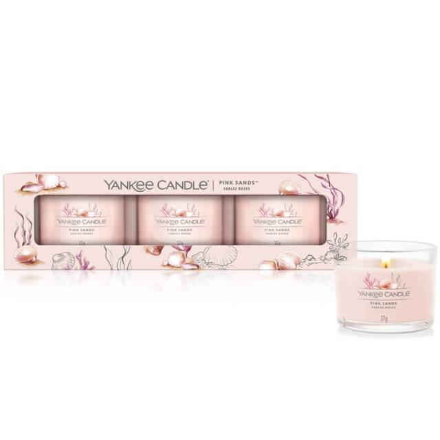 Yankee Candle Signature Pink Sands Mini Filled Votive 3 x 37g
