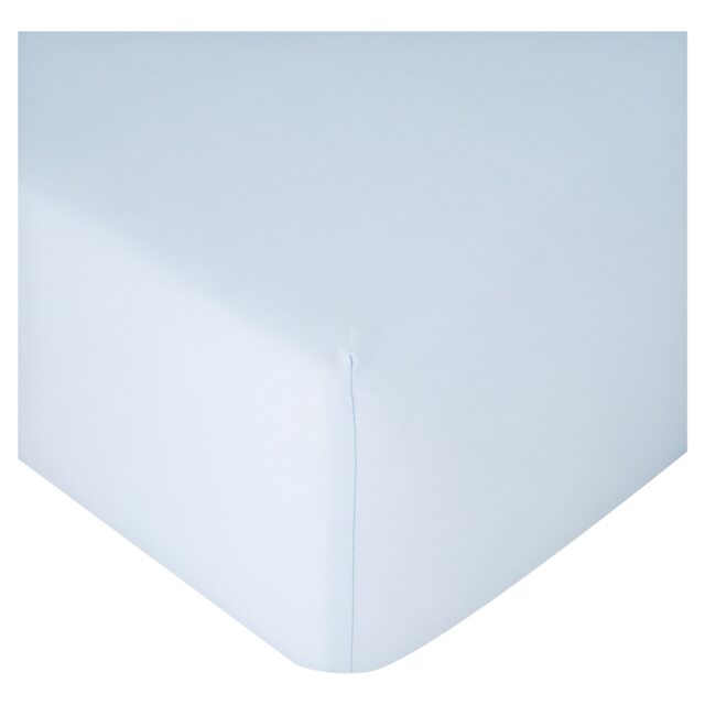 F&F Home 100% Cotton Blue Fitted Sheet Super King