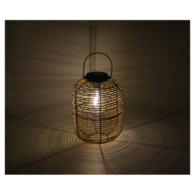 Tesco Outdoor Solar Rattan Style Lantern