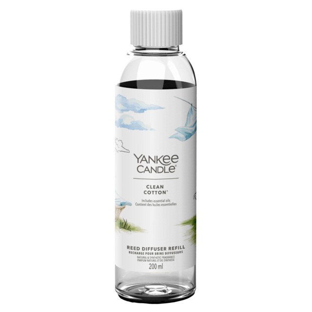 Yankee Candle Classic Clean Cotton Reed Diffuser Refill 200Ml