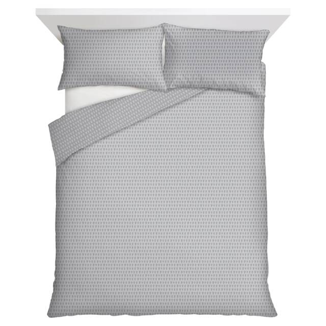 F&F Home Easy Care Grey Geo Duvet Cover Set King