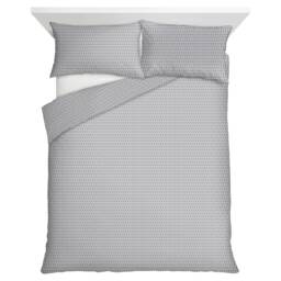 F&F Home Easy Care Grey Geo Duvet Cover Set King