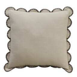 F&F Home Mink & Brown Stitched Scallop Cushion 45x45cm