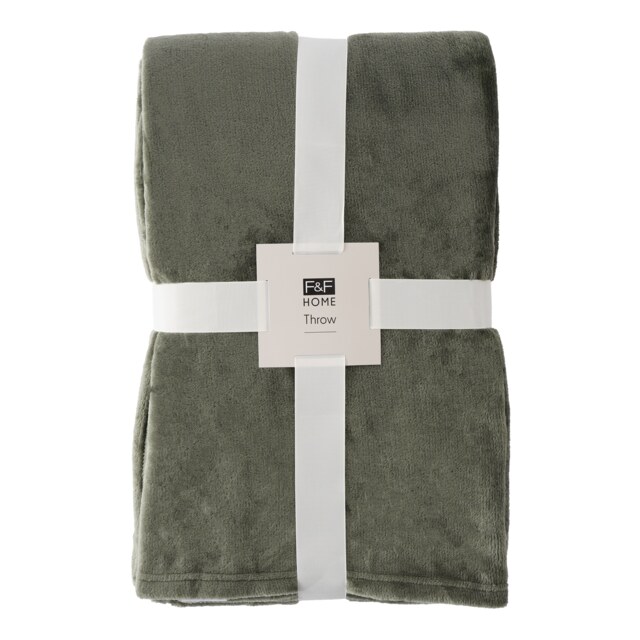 F&F Home Green Super Soft Throw