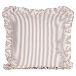 F&F Home Stripe Frill Cushion Neutral