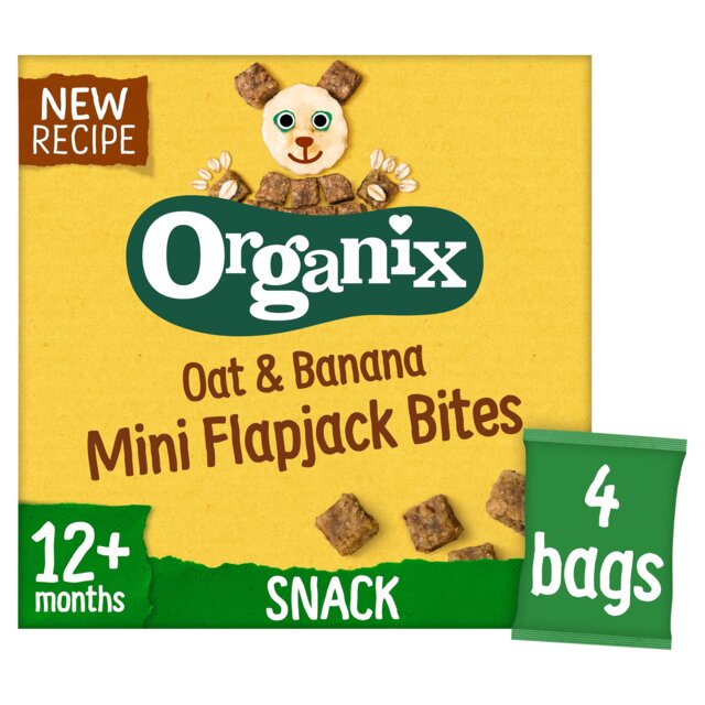 Organix Oat & Banana Mini Flapjack Bites 4 x 20g