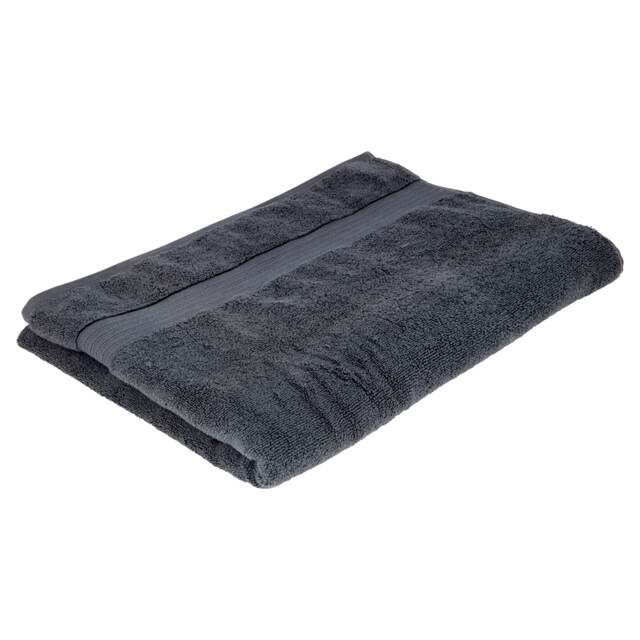 F&F Home Supersoft Cotton Bath Sheet Towel Dark Grey
