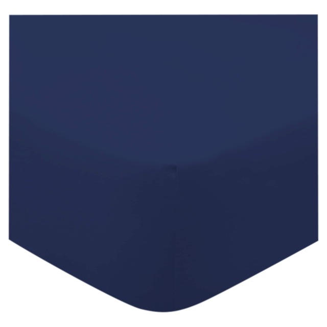 F&F Home Bedding Poly Cotton Fitted Sheet Navy Super King