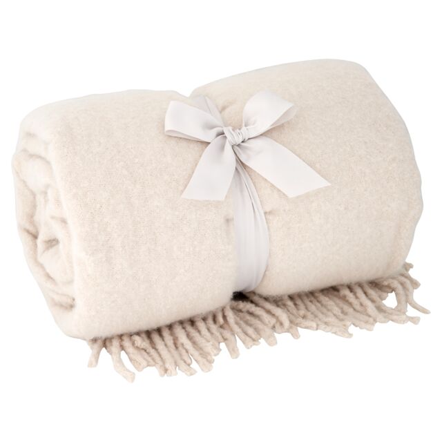 F&F Home Cream Mohair Throw