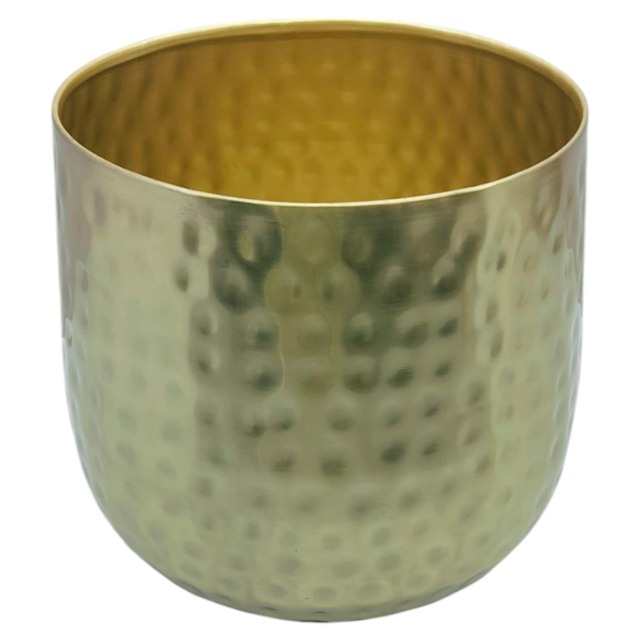 F&F Home Gold Hammered Planter