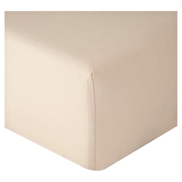 F&F Home Supersoft Natural Fitted Sheet Double