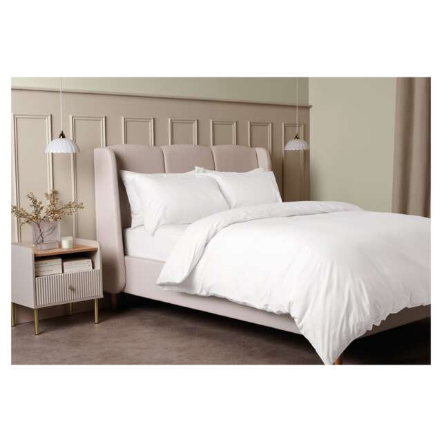 F&F Home White Cotton Cooling Duvet Set King