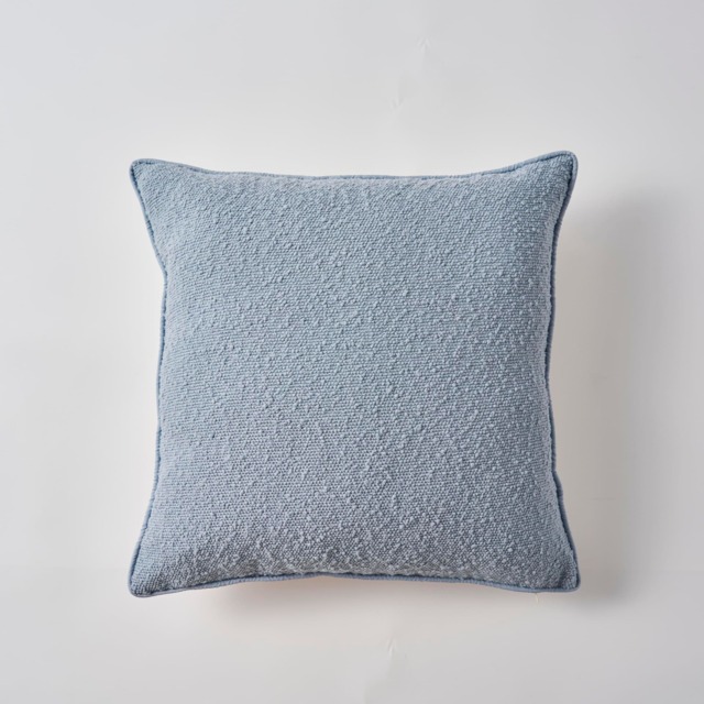 F&F Home Blue Boucle Piped Cushion 45x45cm