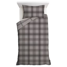 F&F Home Black Check Duvet Cover Set Single