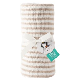 Fred & Flo Striped Neutral Chenille Blanket