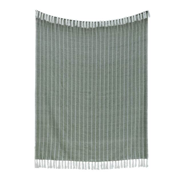 F&F Home Green Herringbone Throw