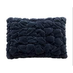 F&F Home Blue Velvet Quilted Rectangle Cushion