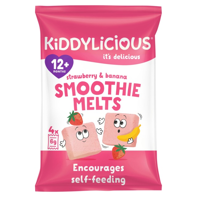 Kiddylicious Strawberry & Banana Melt 12M+4Pk 24G