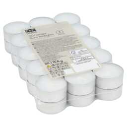 F&F HOME White Longer Burn Tealights 30 Pack x 15.6g