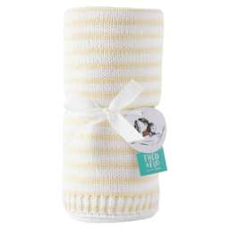 Fred & Flo Striped Yellow Chenille Blanket