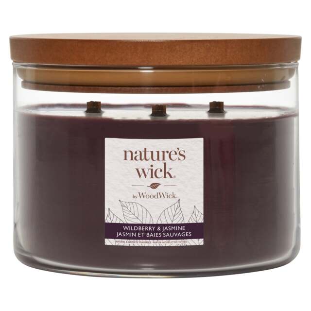 Natures Wick Large Candle Wildberry & Jasmine