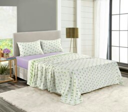 Rosebud Flannelette Lilac Single Sheet Set
