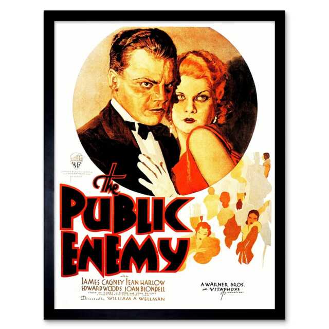 Movie Film Public Enemy James Cagney Crime Drama Harlow USA Framed Wall Art Print