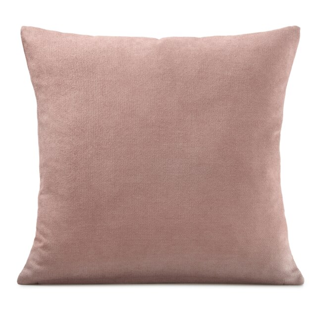 Plain Chenille Velvet 45cm x 45cm Blush Cushion Set of 4 Pink 45cm x 45cm x 10cm 4