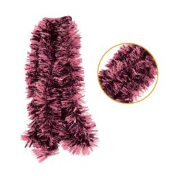 2m Christmas Chunky Blush Pink Tinsel
