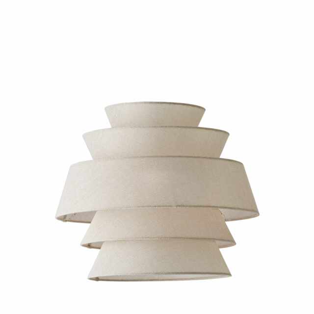 ValueLights Valerie 5 Tier Natural Linen Shade and Bulb