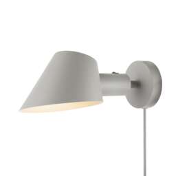 Nordlux Stay Indoor Wall Light Grey Aluminium Sensor E27 On-Fixture Switch - Plug In or Mains Powered , IP20