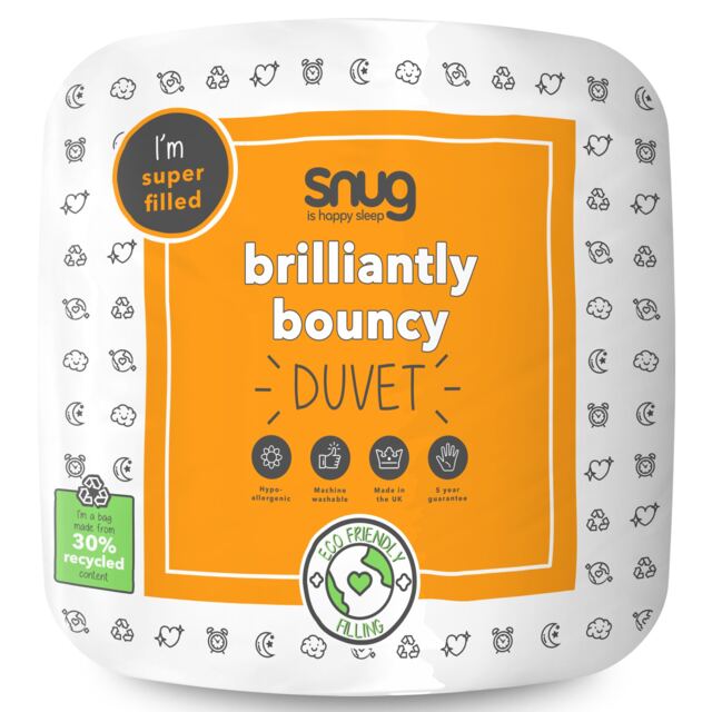 Snug Brilliantly Bouncy 10.5 Tog Duvet White Double
