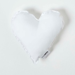"Homescapes Luxury Super Microfibre Heart Shaped Cushion Pad Insert Inner 45 cm (18 inches) White Approx. 45 cm (18"") long"