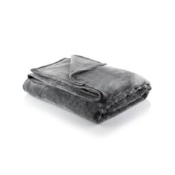 Minky Luxury Throw – Single Blanket, Grey