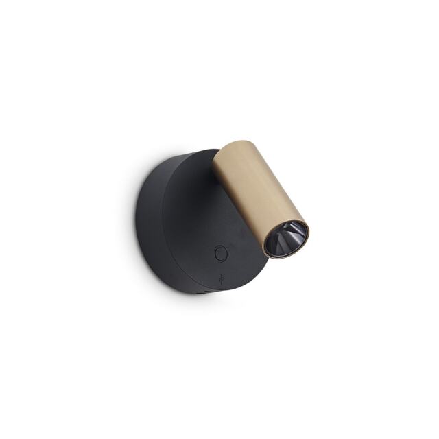 Elf Reading Wall Light Black, Gold 1x LED 220lm 3000K Dimmable