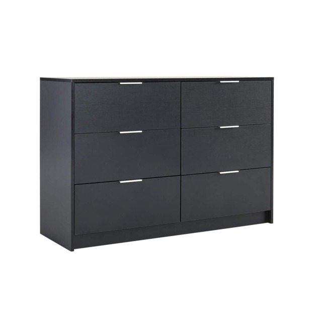 Phoenix Chest Of 5 Drawers Bedroom Furniture Clothing Storage Organiser Unit Black