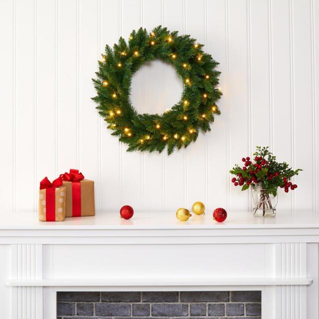 Imperial Pine Green Christmas Wreath Fireplaces Stairs Decoration,55cm