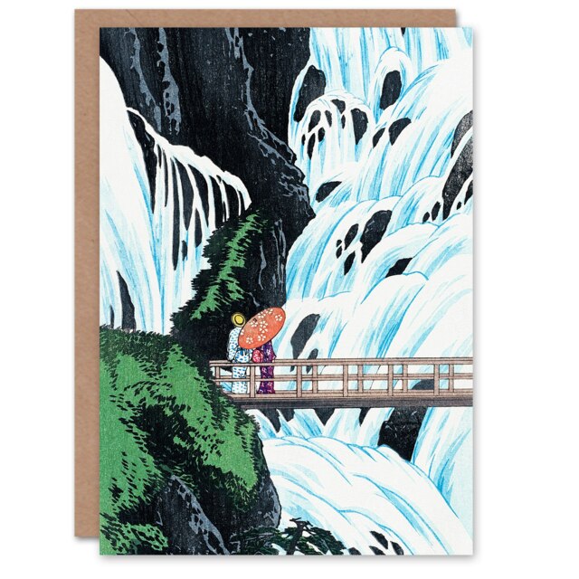 Hiroaki Takahashi Art Card Shiragumo Waterfall Of Nikko