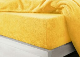 Velosso Teddy Fleece Warm and Cosy Fitted Sheet Yellow Ochre Double
