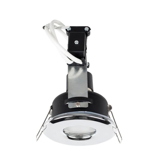 ValueLights 4 Pack IP65 Chrome Downlights Cool White Bulbs Chrome