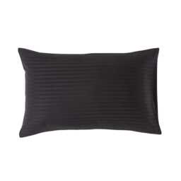 Homescapes Black Egyptian Cotton Satin Stripe Housewife Pillowcase 330 TC