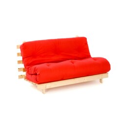 4ft Small Double Futon Mattress And Base Set in Red