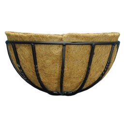 Manor Garden Black Metal Wall Basket Manger Hayrack Planter (40cm)