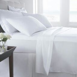 Egyptian Cotton 400 TC Flat Sheet 100% Cotton - White - Single