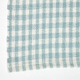 Homescapes Cotton Gingham Check Rug Hand Woven Blue White - 110 x 170 cm Blue Blue