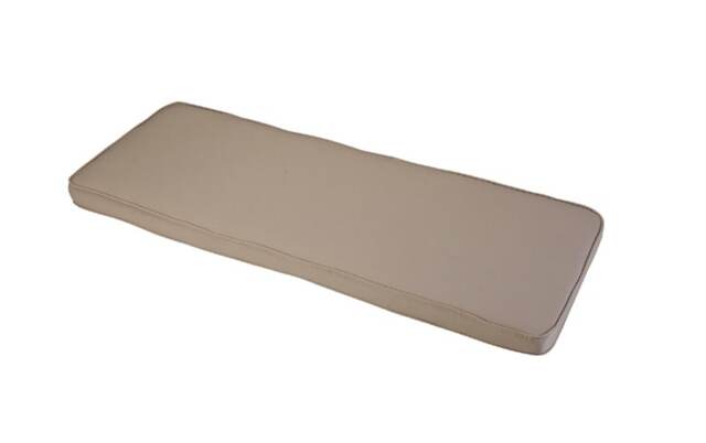 Stone 2 Seater Bench Outdoor Garden Furniture Cushion - L116 x W48 x H4 cm Brown