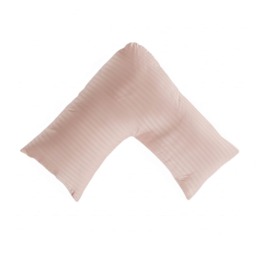 Microfibre Soft Touch V Shape Satin Stripe Pillowcase Pink
