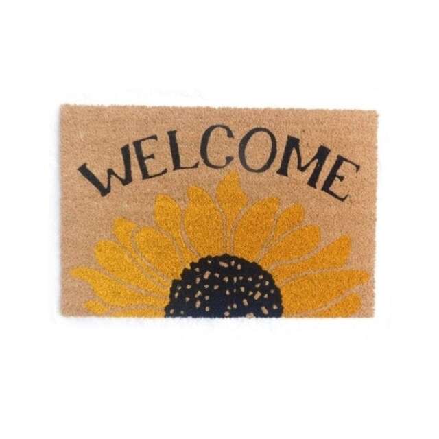 Gifts Direct 2 U Coir Door Mat - 40 x 60cm -Welcome Sunflowers